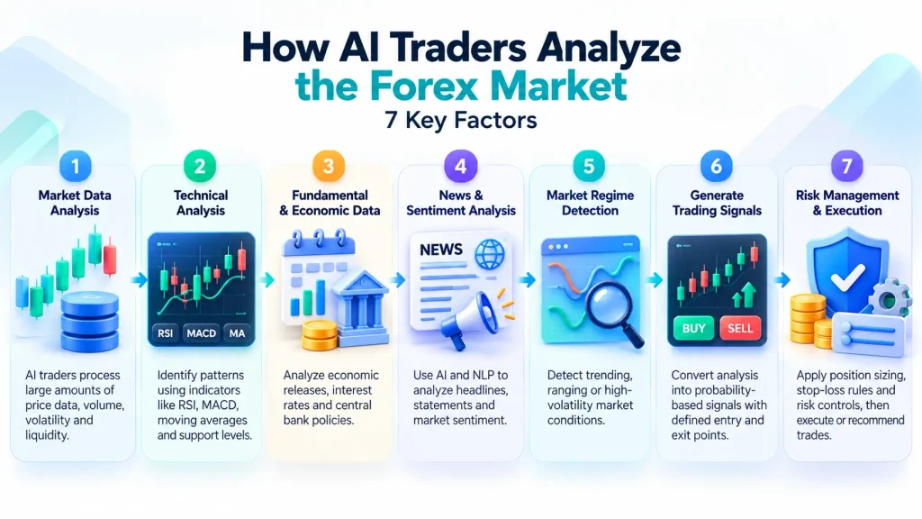 AI trading analysis using machine learning and forex market data