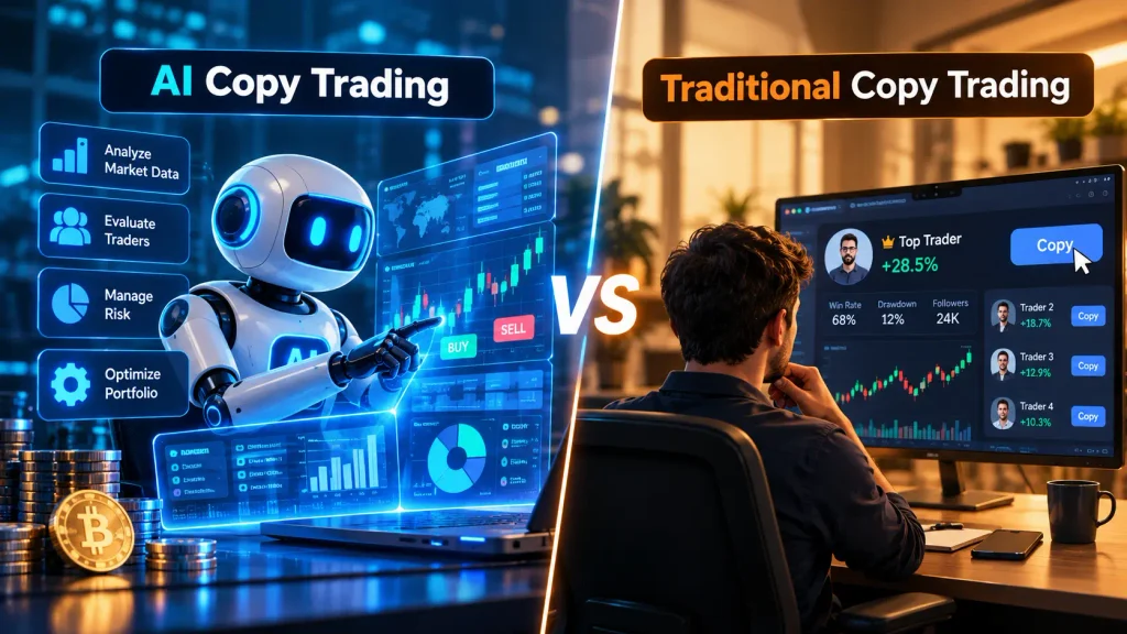 AI copy trading vs traditional copy trading